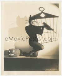4w1537 PAULETTE GODDARD deluxe 8x10 still 1939 in black cat Halloween costume by canary shadow!