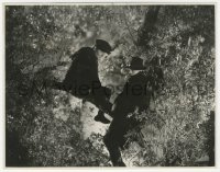 4w1553 PUBLIC DEFENDER 7.75x9.75 still 1931 Boris Karloff & Paul Hurst up to no good in a tree!