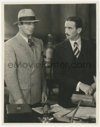 4w1604 SCARFACE 7.75x9.75 still 1932 great close up of Paul Muni smirking at angry Osgood Perkins!