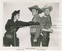 4w1655 SON OF PALEFACE 8.25x10 still 1952 Jane Russell tying Bob Hope & Roy Rogers with her lasso!