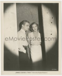 4w1691 TAXI 8.25x10 still 1932 portrait of beautiful Loretta Young & James Cagney in spotlight!