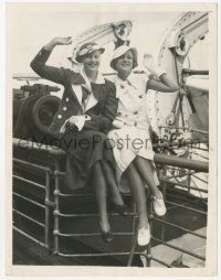 4w1702 THELMA TODD/SALLY EILERS 6.75x8.5 news photo 1930 they're returning from Europe on SS Europa!