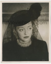 4w1774 WINTER MEETING 8x10 key book still 1948 close up of Bette Davis wearing black lace veil!