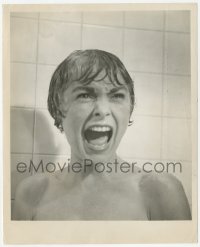 4w1552 PSYCHO English 8.25x10 still 1960 best c/u of scared naked Janet Leigh in shower, Hitchcock!