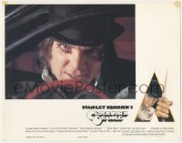 4w0442 CLOCKWORK ORANGE English LC 1972 Stanley Kubrick classic, c/u of McDowell driving car!