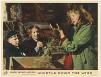 4w0874 WHISTLE DOWN THE WIND English LC 1961 Hayley Mills & kids with crate, Bryan Forbes directed!