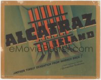 4w0037 ALCATRAZ ISLAND TC 1937 Ann Sheridan, John Litel, cool artwork of the title over prison bars!