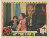 4w0374 AT THE CIRCUS LC 1939 zany Groucho Marx & Margaret Dumont by giraffe in window!