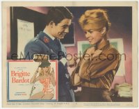 4w0375 BABETTE GOES TO WAR LC #8 1960 sexy uniformed Brigitte Bardot flirting with officer!
