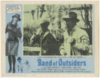 4w0380 BAND OF OUTSIDERS LC 1966 Jean-Luc Godard's Bande a Part, great c/u of crooks wearing masks!