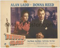 4w0390 BEYOND GLORY LC #6 1948 close up of West Point cadet Alan Ladd in suit with Donna Reed!
