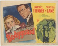 4w0065 BODYGUARD TC 1948 great artwork of Lawrence Tierney & Priscilla Lane, cool film noir!