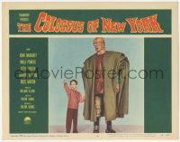 4w0446 COLOSSUS OF NEW YORK LC #8 1958 great c/u of robot monster standing by young Charles Herbert!