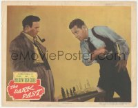 4w0468 DARK PAST LC 1949 Lee J. Cobb watches William Holden reach for his gun by chessboard!