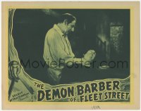 4w0474 DEMON BARBER OF FLEET STREET LC 1939 Europe's horror man Tod Slaughter, Sweeney Todd choking!