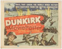 4w0109 DUNKIRK TC 1958 John Mills, Ealing, Richard Attenborough, cool World War II battle scenes!