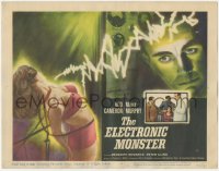 4w0115 ELECTRONIC MONSTER TC 1960 Rod Cameron, artwork of sexy girl shocked by electricity!