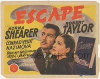 4w0117 ESCAPE TC 1940 American Robert Taylor is helped by Nazi's mistress Norma Shearer!