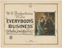 4w0118 EVERYBODY'S BUSINESS TC 1919 Alice Calhoun & blinded WWI veteran Charles Richman, ultra rare!