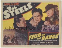 4w0121 FEUD OF THE RANGE TC 1939 cowboy Bob Steele in death struggle by Gertrude Messinger!