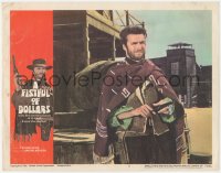 4w0516 FISTFUL OF DOLLARS LC #8 1967 best close up of Clint Eastwood with sirape & gun, classic!