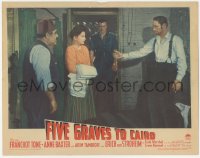 4w0517 FIVE GRAVES TO CAIRO LC #8 1943 Franchot Tone, Anne Baxter, Akim Tamiroff, Billy Wilder