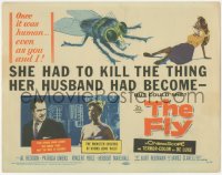 4w0123 FLY TC 1958 classic sci-fi, she had to kill the thing her husband had become, but could she!