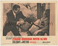 4w0529 FROM RUSSIA WITH LOVE LC #7 1964 Sean Connery as James Bond pins Lenya to wall with chair!