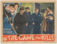 4w0530 GAME THAT KILLS LC 1937 Rita Hayworth hugging hockey player Charles Quigley, ultra rare!