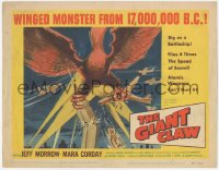 4w0137 GIANT CLAW TC 1957 great art of winged monster from 17,000,000 B.C. destroying city!