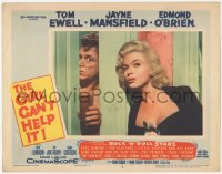 4w0539 GIRL CAN'T HELP IT LC #5 1956 Jayne Mansfield behind door as Tom Ewell tries to come in!