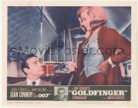 4w0549 GOLDFINGER test print LC #1 1964 sexy Honor Blackman points gun at Sean Connery, ultra rare!