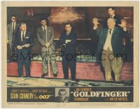 4w0547 GOLDFINGER LC #6 1964 Gert Froebe explains scheme to rob Fort Knox of its gold, James Bond!