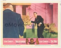 4w0550 GOLDFINGER/DR. NO LC #5 1966 Sean Connery as James Bond attacking Harold Oddjob Sakata, color!