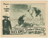 4w0554 GORDON OF GHOST CITY chapter 9 LC 1933 Buck Jones by his horse ties up bad guy, Flames of Fury!