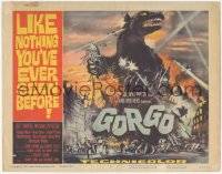 4w0145 GORGO TC 1961 great artwork of giant monster terrorizing London by Joseph Smith!