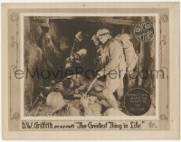 4w0558 GREATEST THING IN LIFE LC R1919 D.W. Griffith, Robert Harron leads the Yanks to the rescue!