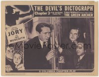 4w0559 GREEN ARCHER chapter 3 LC 1940 men try to stop Victor Jory from entering, Devil's Dictograph!