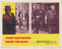 4w0562 HANG 'EM HIGH LC #4 1968 tough Clint Eastwood holding Alan Hale at gunpoint, Kossin art!