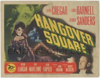 4w0150 HANGOVER SQUARE TC 1945 full-length Linda Darnell in fishnets, George Sanders & Laird Cregar!