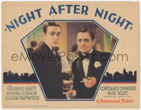 4w0694 NIGHT AFTER NIGHT TC 1932 close up of George Raft & Roscoe Karns both wearing tuxedos!
