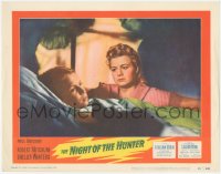 4w0696 NIGHT OF THE HUNTER LC #6 1955 Shelley Winters stares at Billy Chapin, Charles Laughton