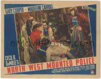 4w0703 NORTH WEST MOUNTED POLICE LC 1940 Goddard watches Native American hold Robert Preston down!
