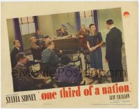 4w0711 ONE THIRD OF A NATION LC 1939 worried Leif Erickson stares at Sylvia Sidney in courtroom!