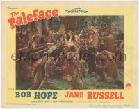 4w0718 PALEFACE LC #7 1948 Bob Hope & sexy Jane Russell surrounded by Native Americans with spears!