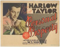 4w0249 PERSONAL PROPERTY TC 1937 beautiful American widow Jean Harlow in London meets Robert Taylor!