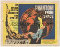 4w0250 PHANTOM FROM SPACE TC 1953 art of strange alien carrying woman, his power menaced the world!