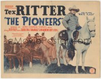 4w0252 PIONEERS TC 1941 cowboy Tex Ritter on his horse White Flash by Native American Indians!