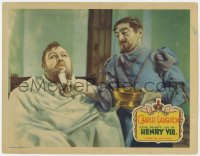 4w0734 PRIVATE LIFE OF HENRY VIII LC 1933 great close up of King Charles Laughton getting a shave!