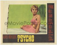 4w0003 PSYCHO LC #7 1960 great close up of sexy half-dressed Janet Leigh in bra and slip, Hitchcock